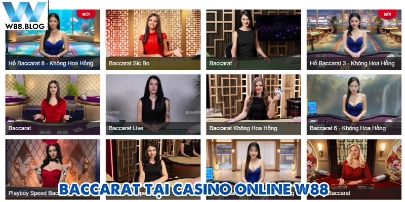 Casino online W88 2 Baccarat luôn giữ vị trí trung tâm trong các sảnh chơi tại Casino online W88