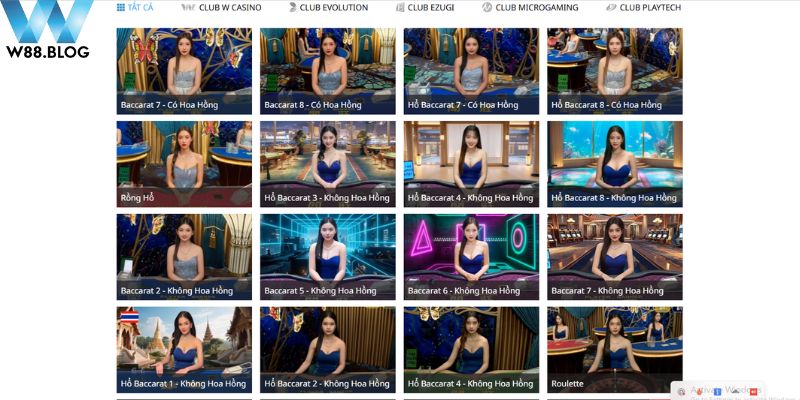 W88 cung cấp kho game khổng lồ, đa dạng